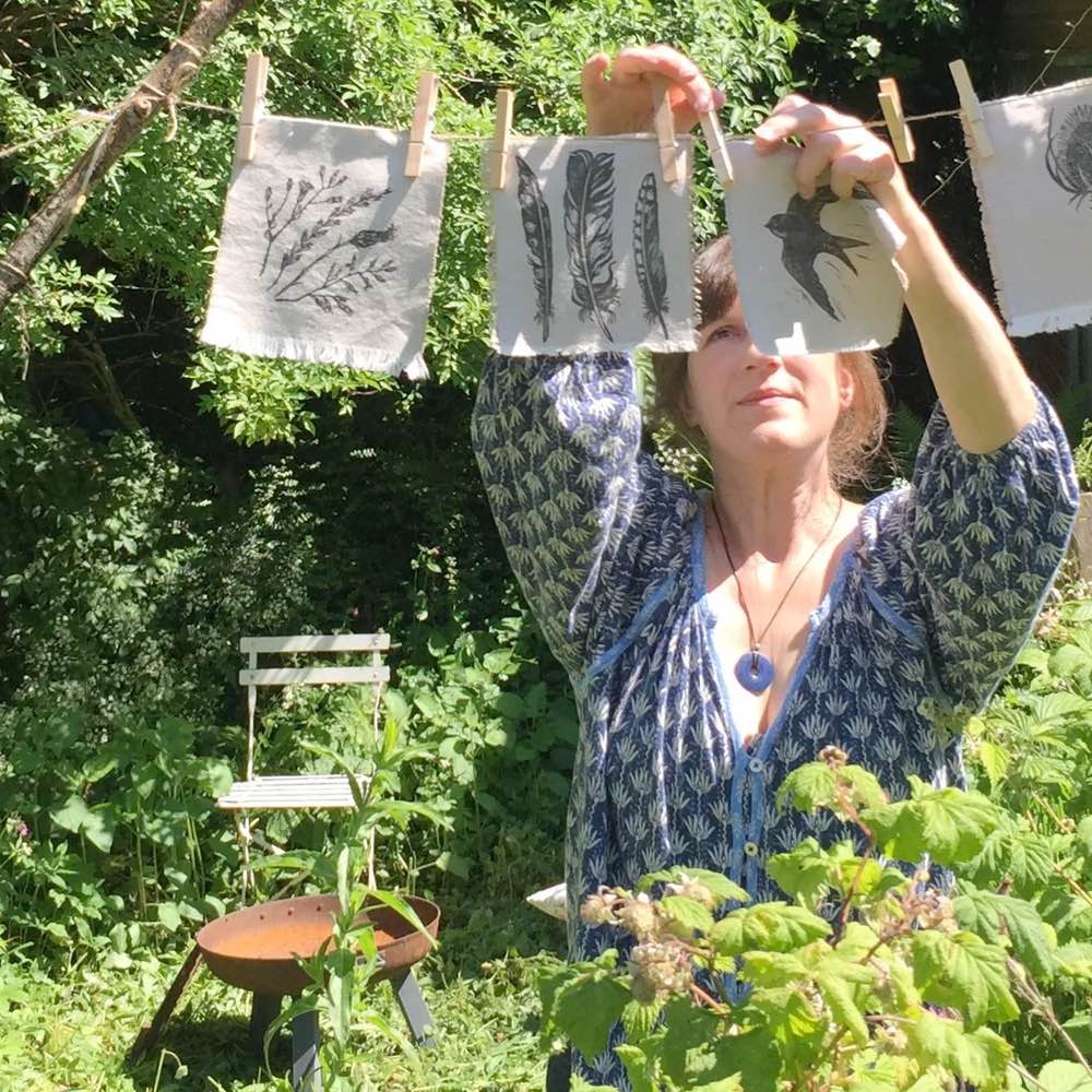 Lino Block Printing on a Tote Bag with Sarah Robinson