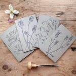 Hand Printed Christmas Cards and Tags