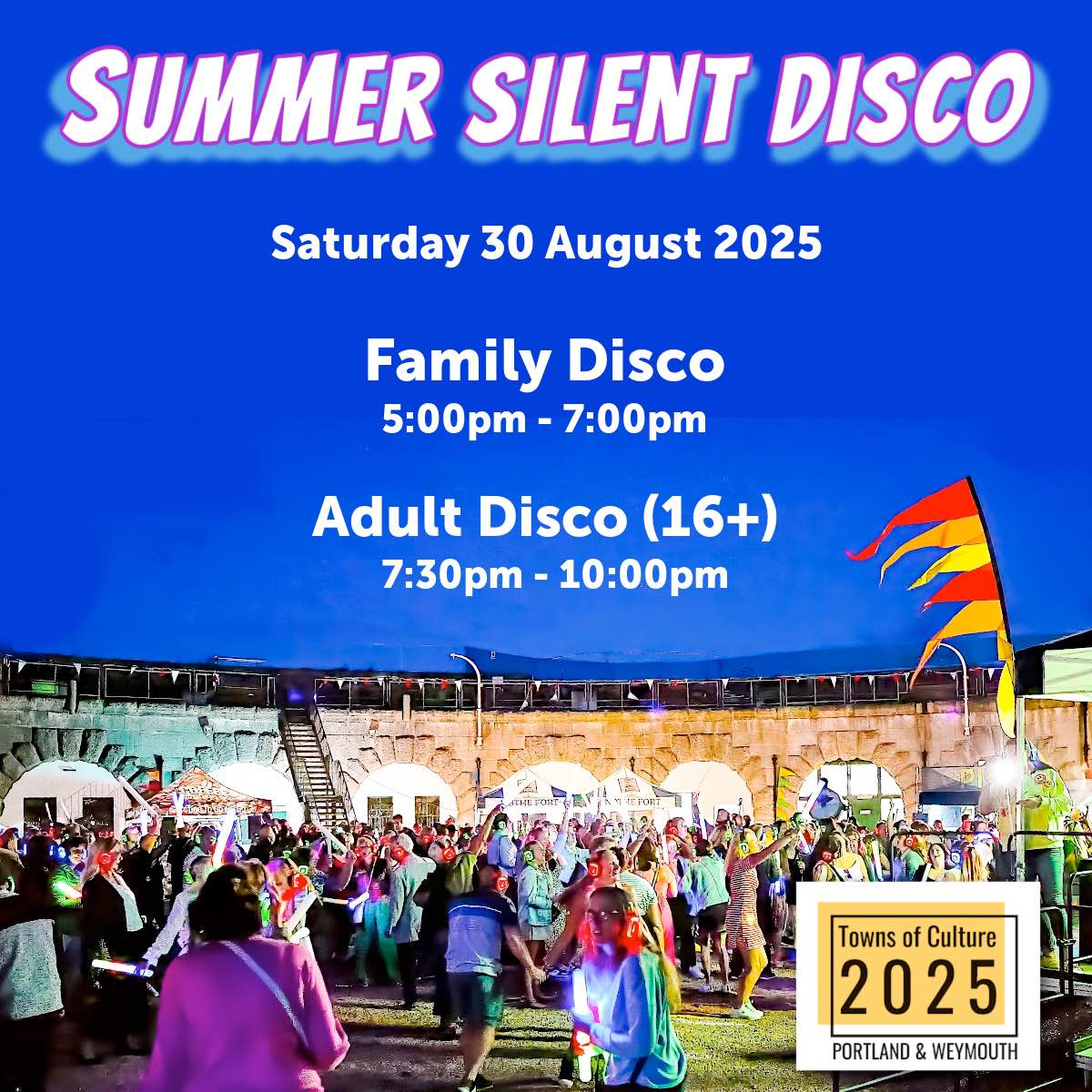 Silent disco at nothe fort