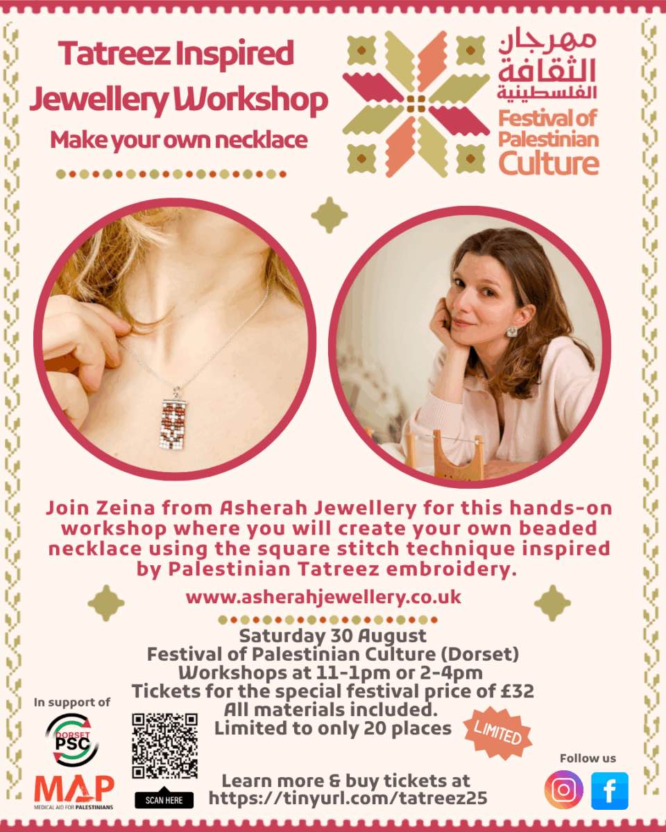 Tatreez Inspired Jewellery Workshop