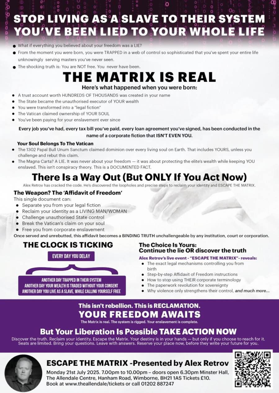 Escape the matrix presented by alex retrov
